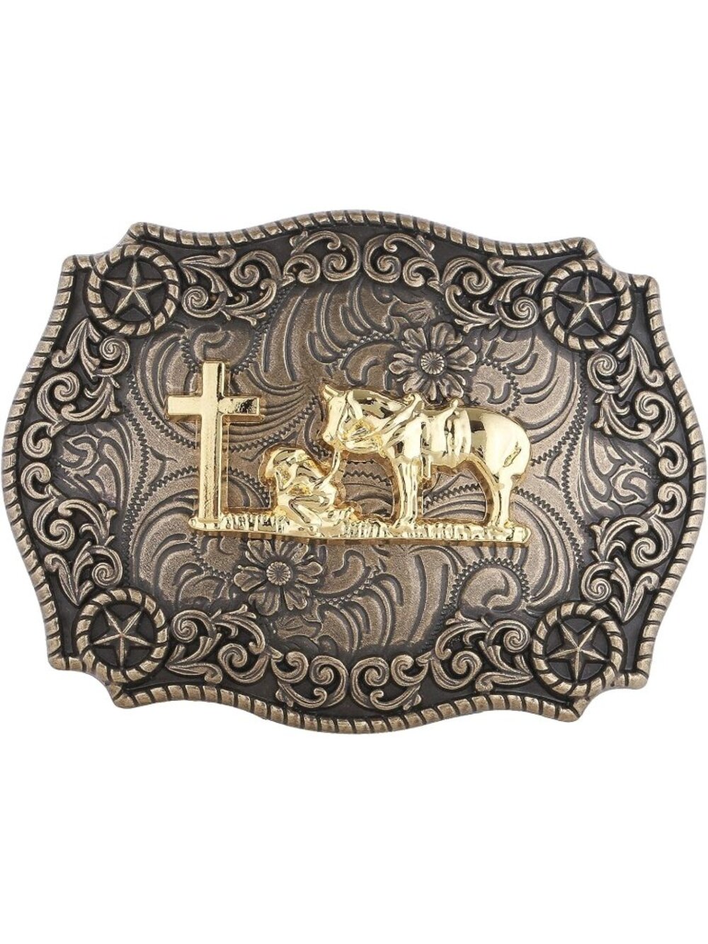 Women Prayer-gold Western Buckle American Eagle Horse Belt